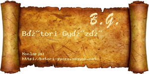 Bátori Győző névjegykártya