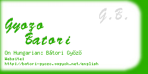 gyozo batori business card