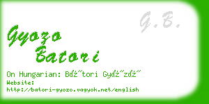 gyozo batori business card